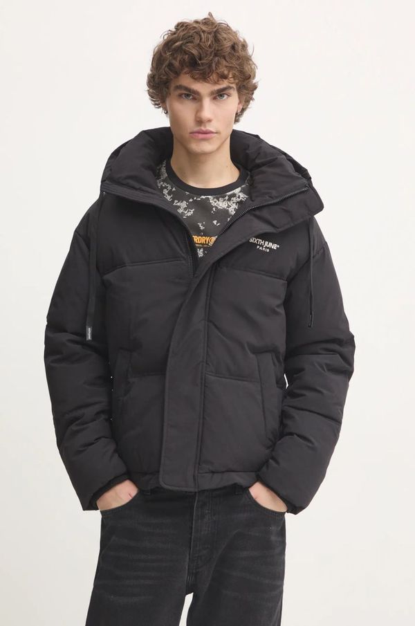 Sixth June Jakna Sixth June za muškarce, boja: crna, za zimu, oversize, 25280