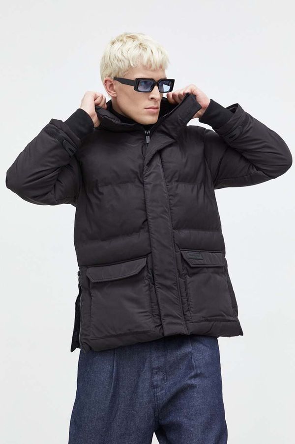 Sixth June Jakna Sixth June za muškarce, boja: crna, za zimu, oversize