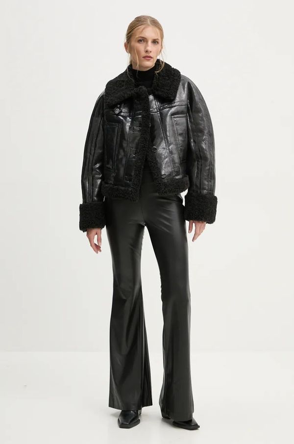 Stand Studio Jakna Stand Studio Aby Jacket za žene, boja: crna, za prijelazno razdoblje, oversize, 62258-9143