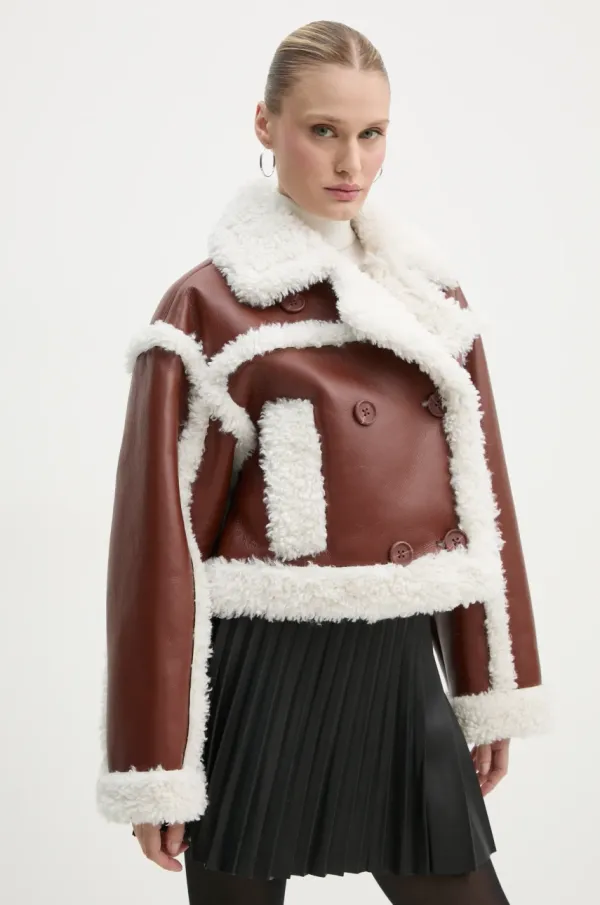 Stand Studio Jakna Stand Studio Kristy Jacket za žene, boja: smeđa, za prijelazno razdoblje, 61090-9010