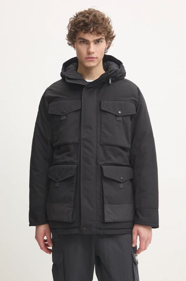 Superdry Jakna Superdry za muškarce, boja: crna, za zimu, M5011992A-12A