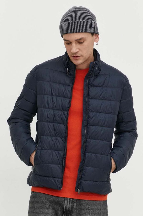 Superdry Jakna Superdry za muškarce, boja: tamno plava, za prijelazno razdoblje