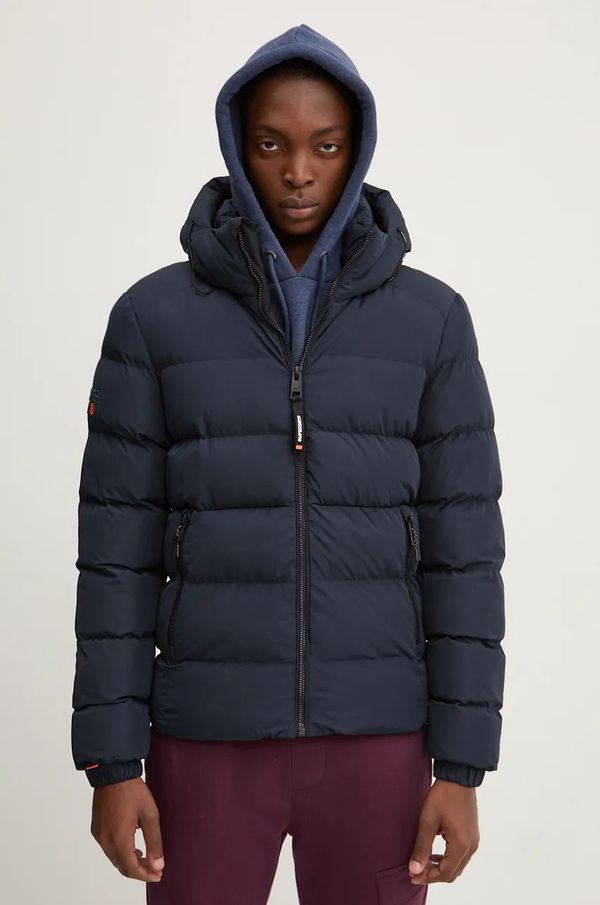 Superdry Jakna Superdry za muškarce, boja: tamno plava, za zimu, M5011905A-98T
