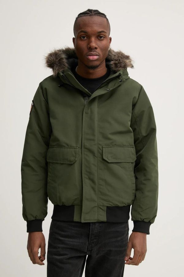 Superdry Jakna Superdry za muškarce, boja: zelena, za zimu, oversize, M5011930A-43E