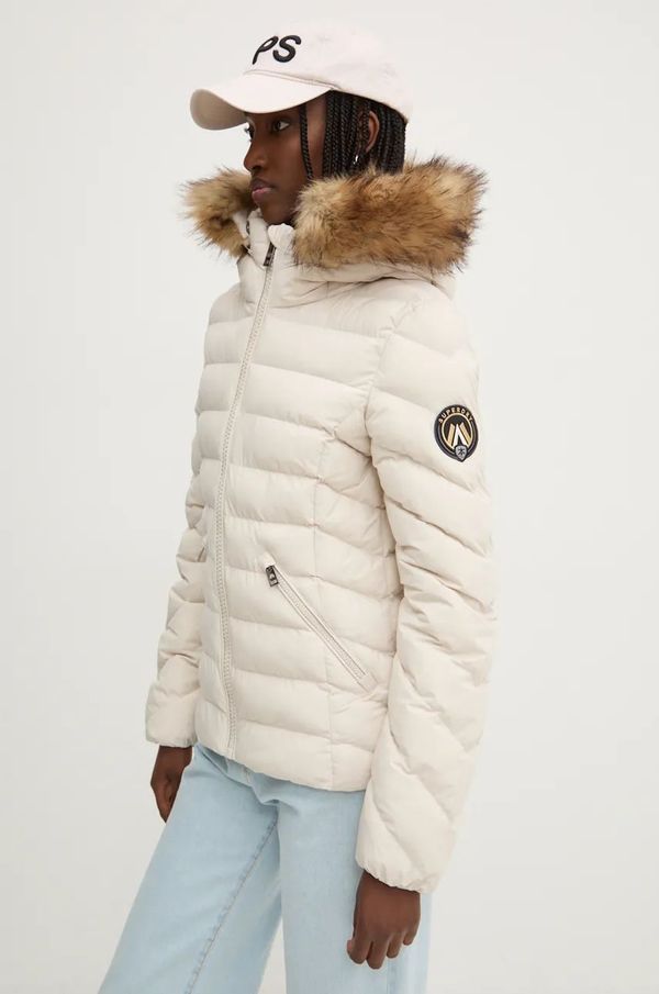Superdry Jakna Superdry za žene, boja: bež, za zimu, W5011754A-1KI