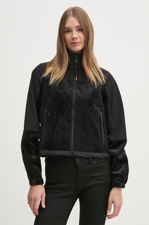 Superdry Jakna Superdry za žene, boja: crna, za prijelazno razdoblje