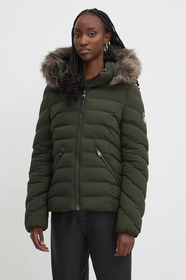 Superdry Jakna Superdry za žene, boja: zelena, za zimu, W5011754A-1KM