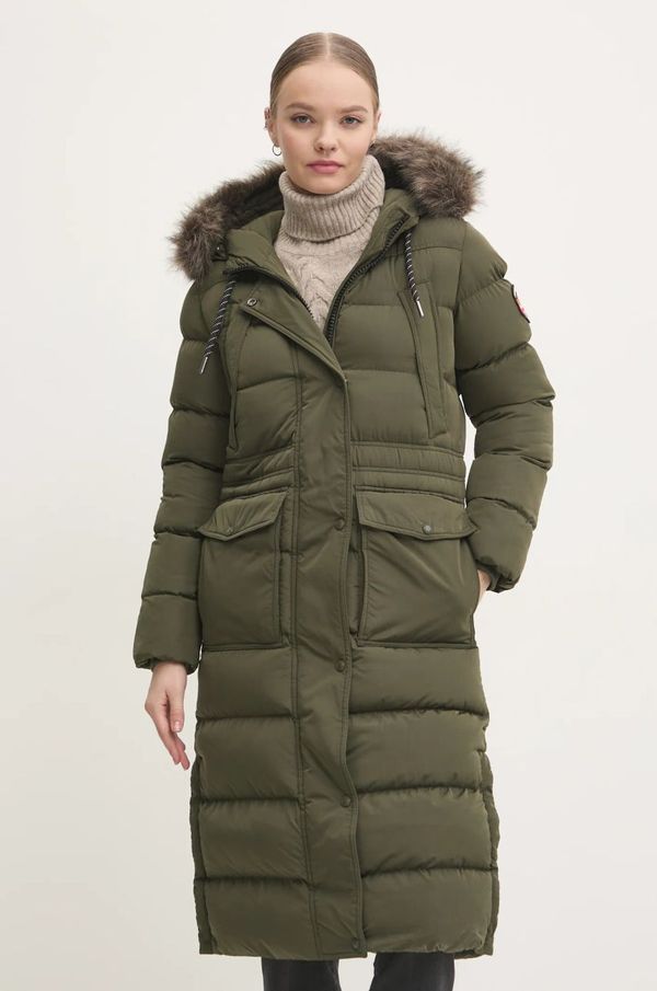 Superdry Jakna Superdry za žene, boja: zelena, za zimu, W5011788A-ZC3