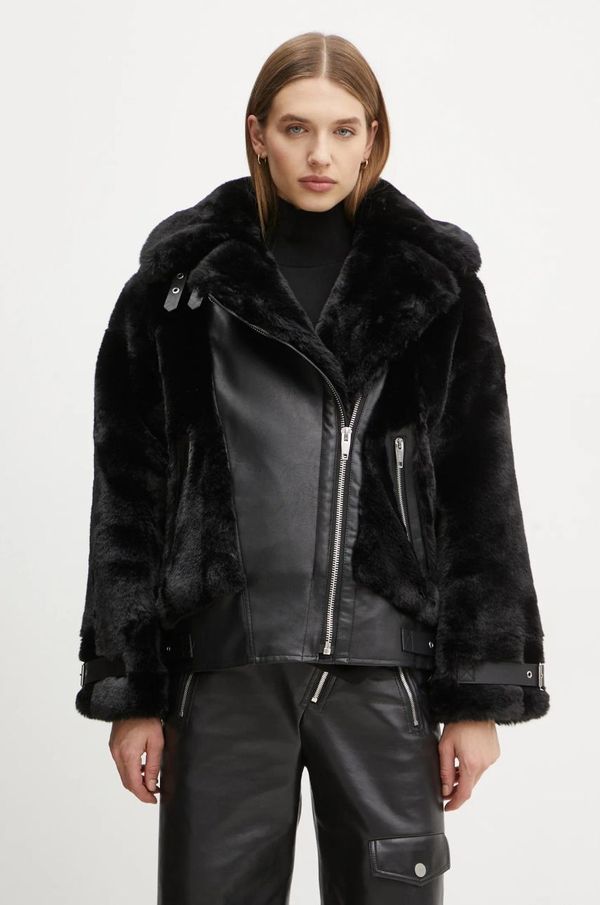 The Kooples Jakna The Kooples za žene, boja: crna, za prijelazno razdoblje, FFOU29002K