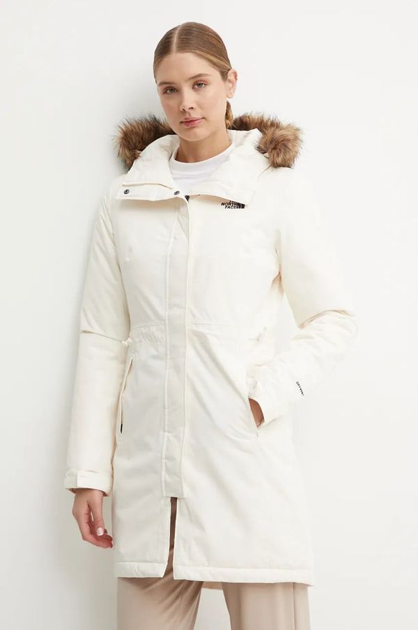 The North Face Jakna The North Face Zaneck Parka za žene, boja: bež, za zimu, NF0A4M8YQLI1