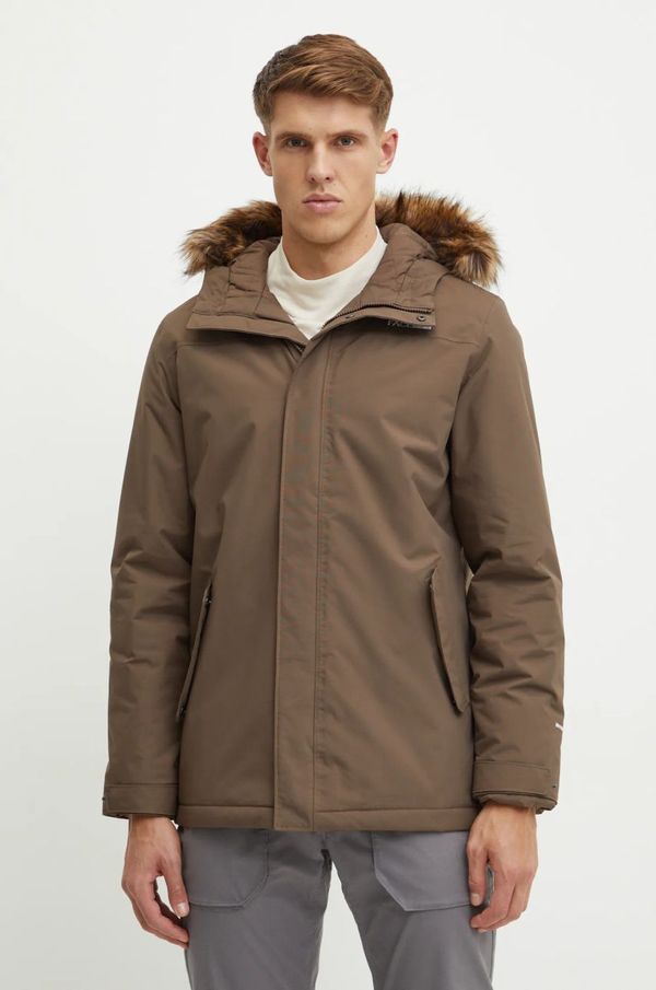 The North Face Jakna The North Face Zaneck za muškarce, boja: smeđa, za zimu, NF0A4M8H1OI1