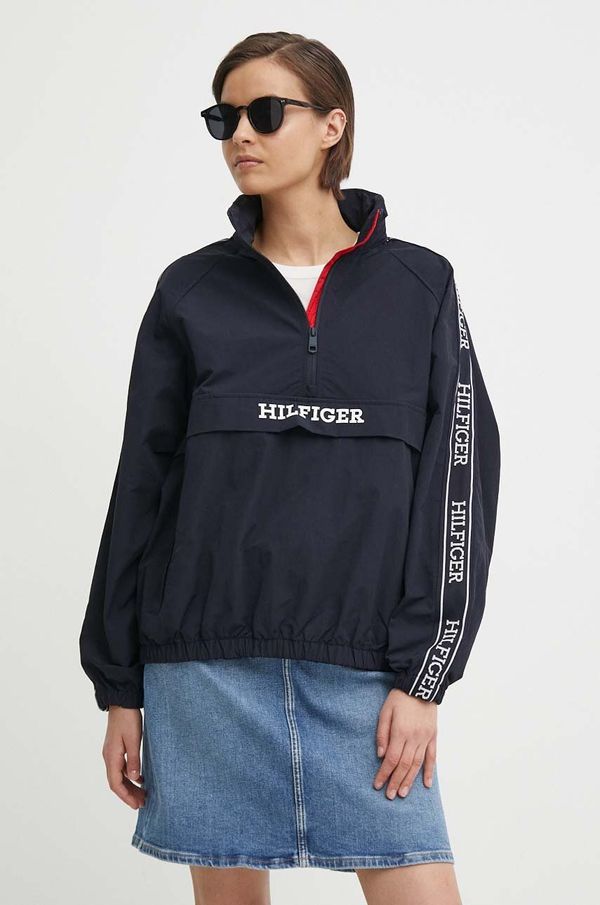 Tommy Hilfiger Jakna Tommy Hilfiger za žene, boja: tamno plava, za prijelazno razdoblje, oversize, WW0WW41507