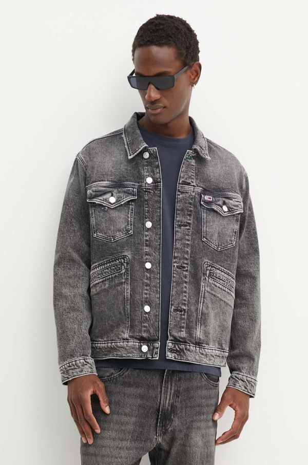 Tommy Jeans Jakna Tommy Jeans za muškarce, boja: crna, za prijelazno razdoblje, DM0DM19362