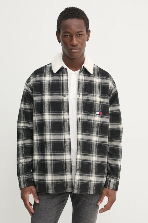 Tommy Jeans Jakna Tommy Jeans za muškarce, boja: crna, za prijelazno razdoblje, DM0DM20241