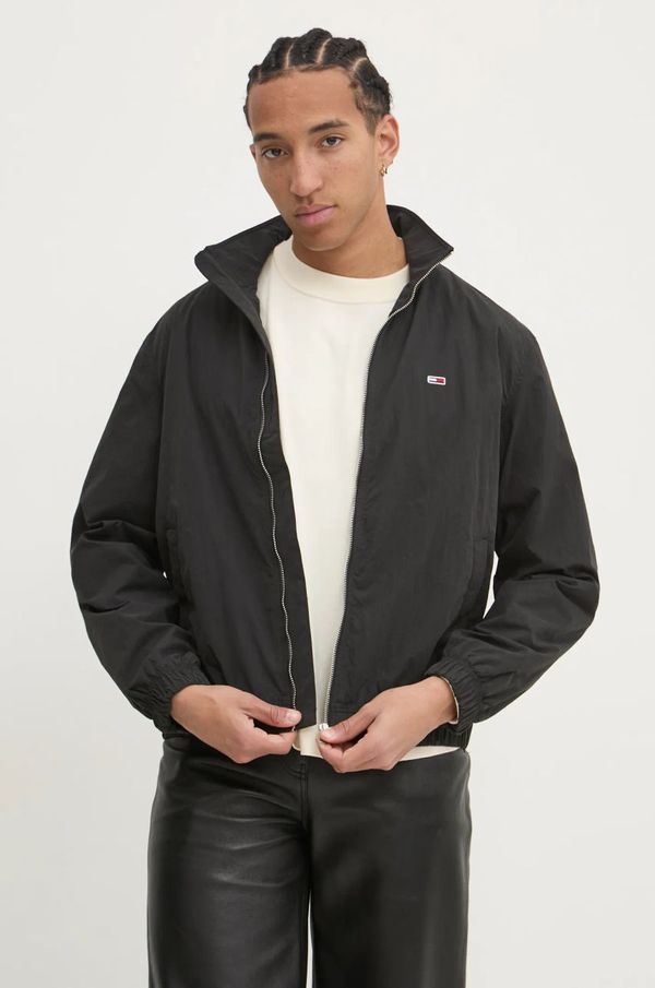 Tommy Jeans Jakna Tommy Jeans za muškarce, boja: crna, za prijelazno razdoblje, oversize, DM0DM20655