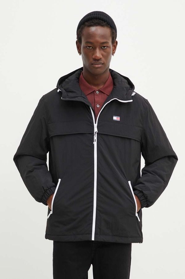 Tommy Jeans Jakna Tommy Jeans za muškarce, boja: crna, za zimu, DM0DM18908