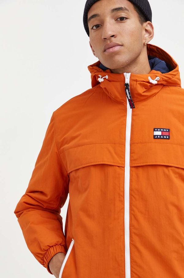 Tommy Jeans Jakna Tommy Jeans za muškarce, boja: narančasta, za zimu