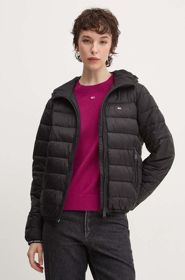 Tommy Jeans Jakna Tommy Jeans za žene, boja: crna, za prijelazno razdoblje, DW0DW18308