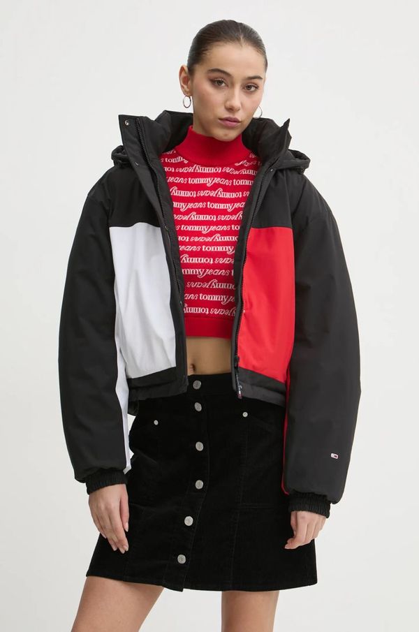 Tommy Jeans Jakna Tommy Jeans za žene, boja: crna, za prijelazno razdoblje, DW0DW20550