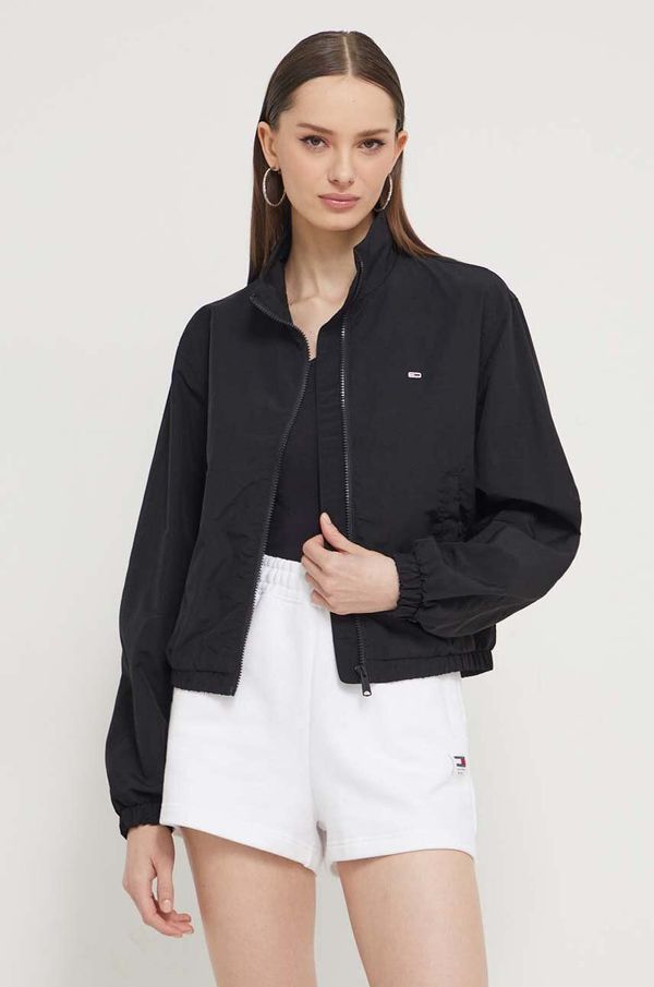Tommy Jeans Jakna Tommy Jeans za žene, boja: crna, za prijelazno razdoblje