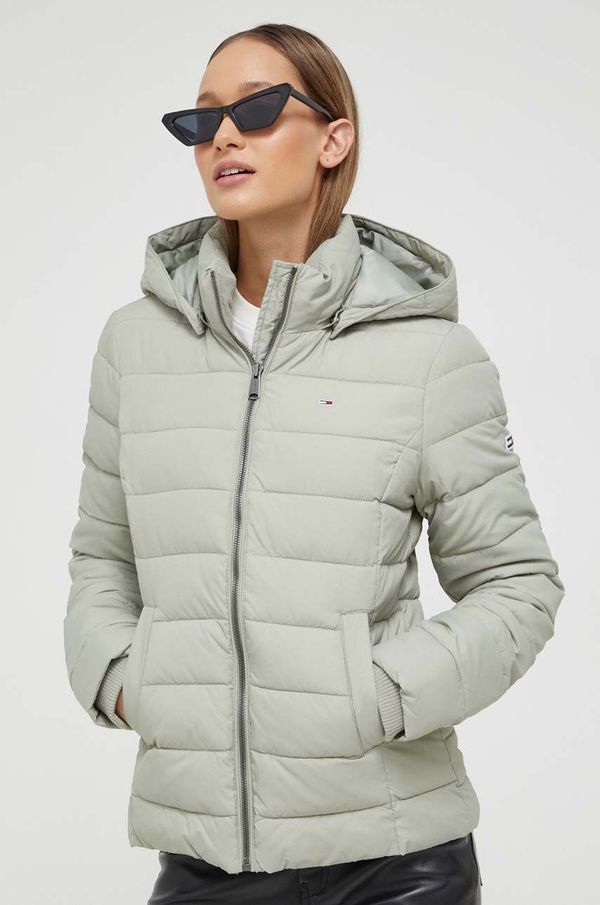Tommy Jeans Jakna Tommy Jeans za žene, boja: zelena, za zimu