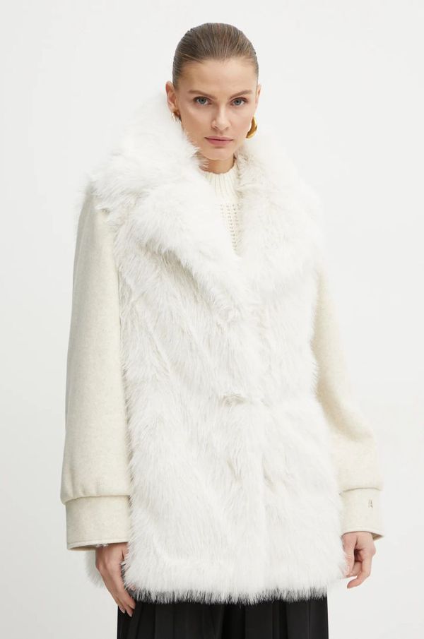 Twinset Jakna Twinset za žene, boja: bež, za prijelazno razdoblje, 242AT2080