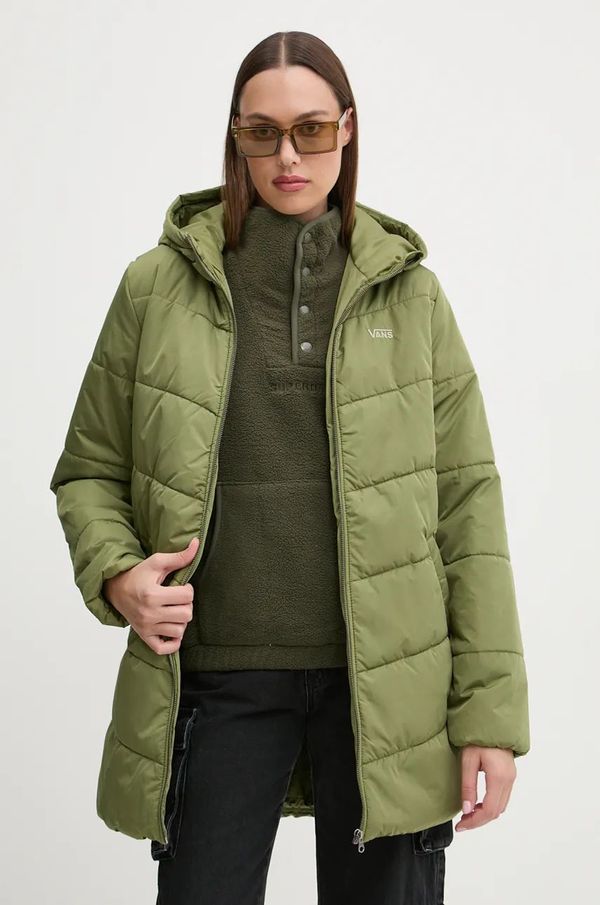 Vans Jakna Vans za žene, boja: zelena, za prijelazno razdoblje, VN0A5JNMZBF1