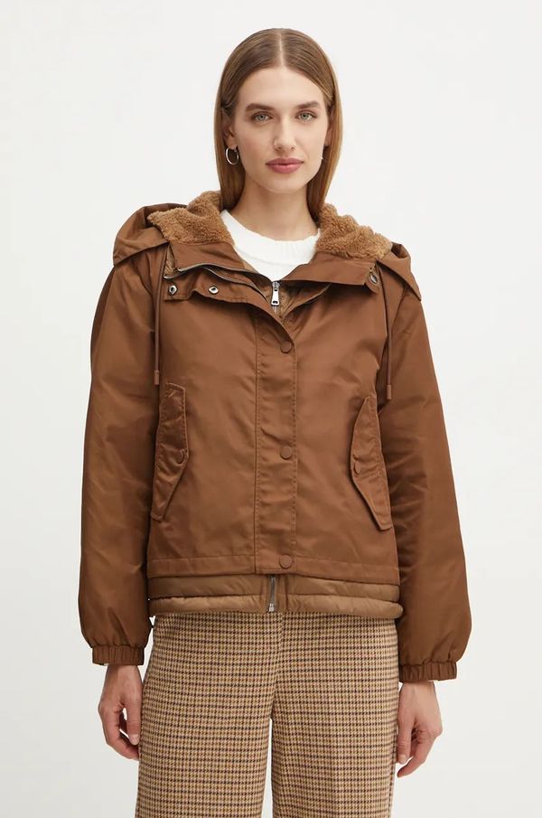 Weekend Max Mara Jakna Weekend Max Mara za žene, boja: smeđa, za zimu, 2425486032600