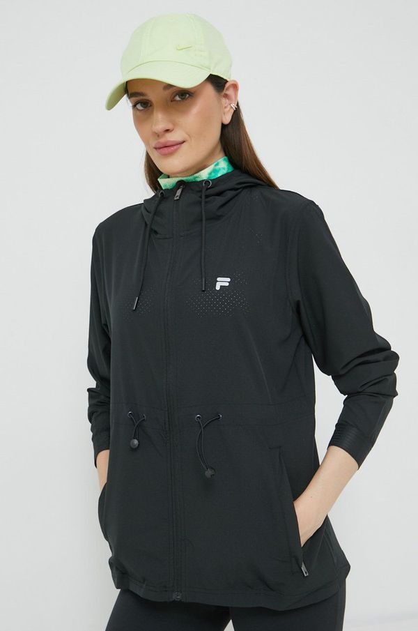 Fila Jakna za trčanje Fila Racine boja: crna, za prijelazno razdoblje