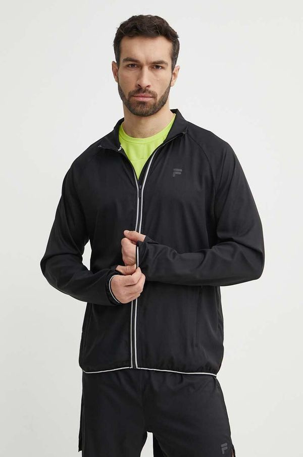 Fila Jakna za trčanje Fila Rocroi boja: crna, za prijelazno razdoblje, FAM0626