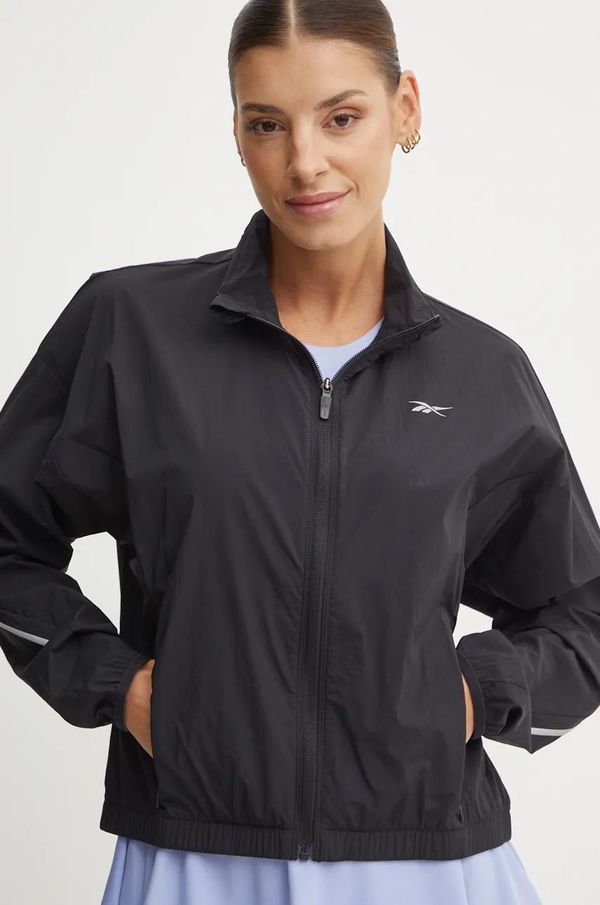 Reebok Jakna za trčanje Reebok Speed boja: crna, za prijelazno razdoblje, oversize, 100205704
