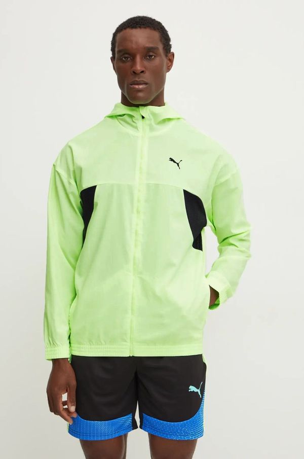 Puma Jakna za trening Puma Always On boja: zelena, za prijelazno razdoblje, 525724