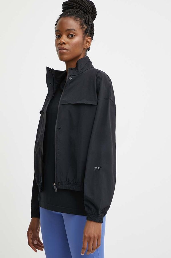 Reebok Jakna za trening Reebok Active Collective Skystretch boja: crna, za prijelazno razdoblje, 100075379