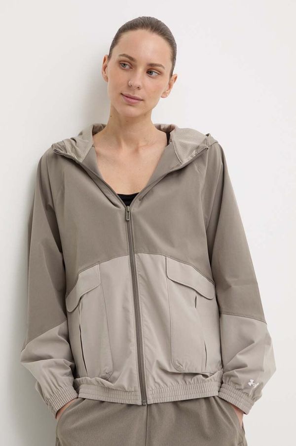 Under Armour Jakna za trening Under Armour ArmourSport Cargo boja: bež, za prijelazno razdoblje, oversize