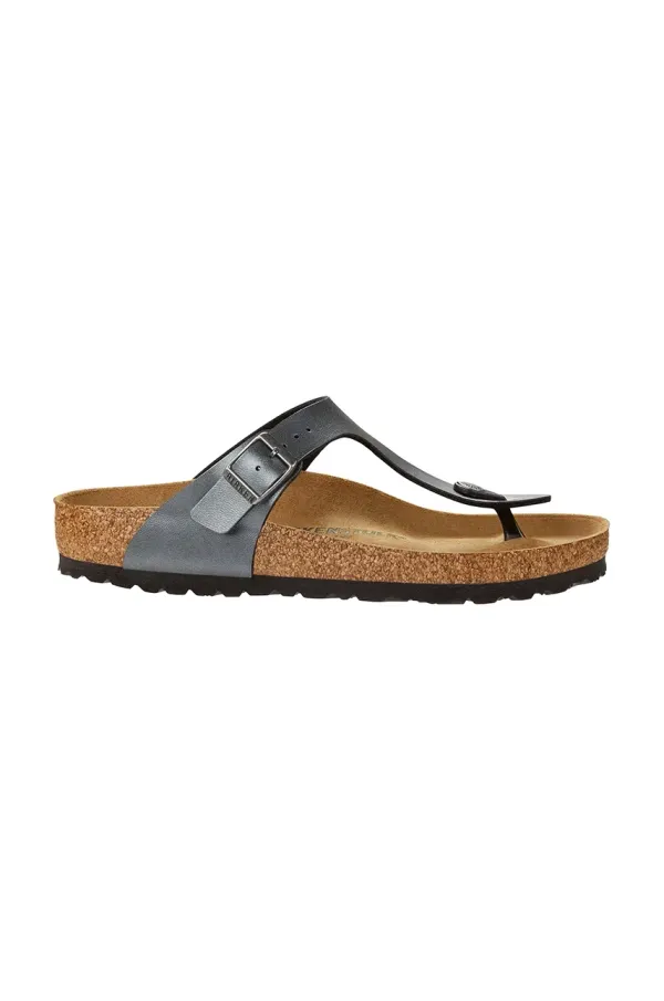 Birkenstock Japanke Birkenstock Gizeh Metallic za žene, boja: crna, ravni potplat, 1021428