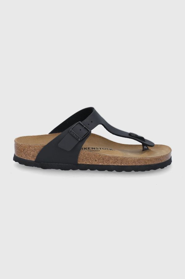 Birkenstock Japanke Birkenstock Gizeh za žene, boja: crna, ravni potplat, 43693