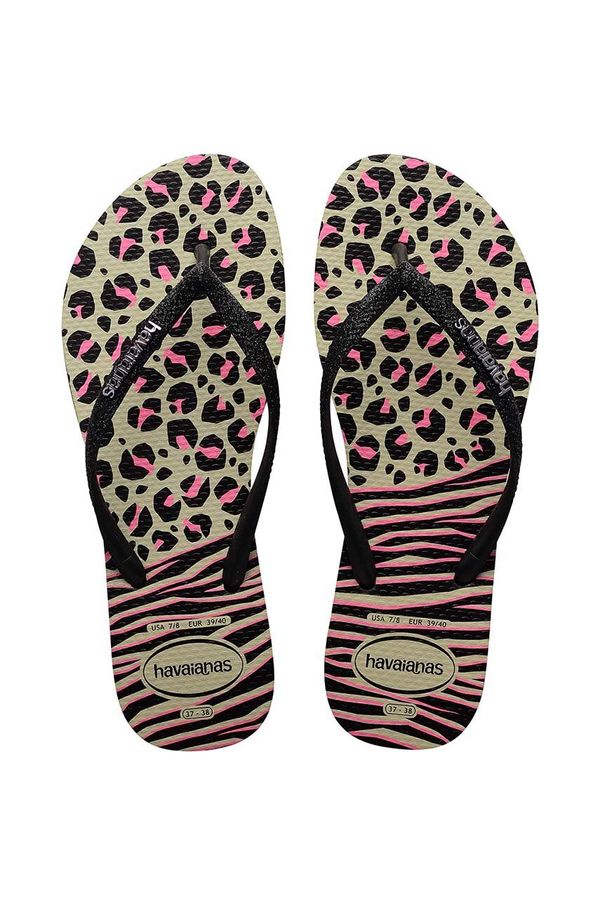 Havaianas Japanke Havaianas SLIM ANIMALS za žene, boja: crna, ravni potplat, 4147964.0006