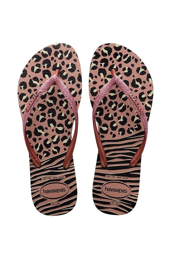 Havaianas Japanke Havaianas SLIM ANIMALS za žene, boja: crna, ravni potplat, 4147964.1924
