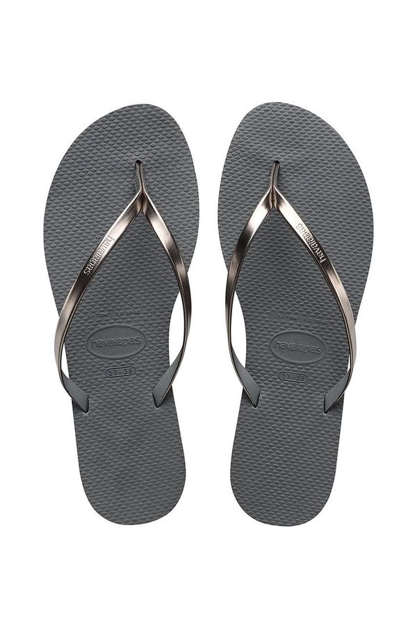 Havaianas Japanke Havaianas You Metallic za žene, boja: siva, ravna potpetica