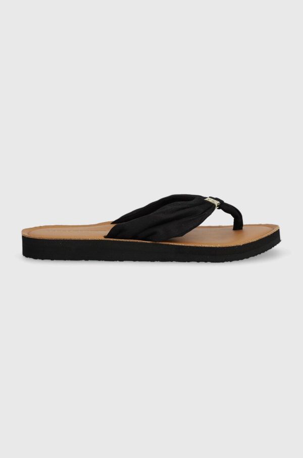 Tommy Hilfiger Japanke Tommy Hilfiger TH ELEVATED BEACH SANDAL za žene, boja: crna, ravni potplat, FW0FW06985