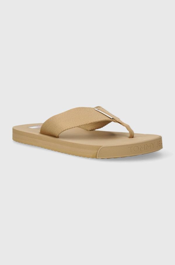 Tommy Jeans Japanke Tommy Jeans TJM ELEVATED FLIP FLOP za muškarce, boja: bež, EM0EM01393