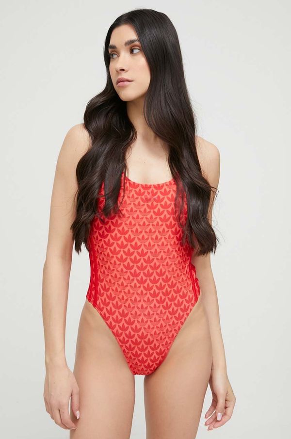 adidas Originals Jednodijelni kupaći kostim adidas Originals Monogram 3-Stripes boja: crvena, mekane košarice