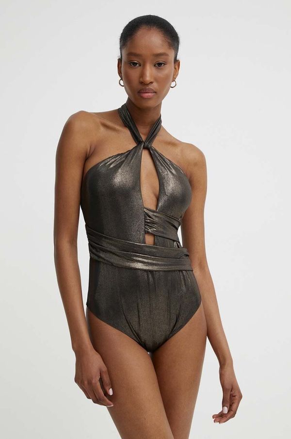 Answear Lab Jednodijelni kupaći kostim Answear Lab boja: crna, lagano učvršćene košarice