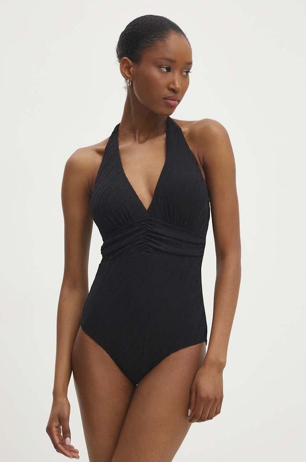 Answear Lab Jednodijelni kupaći kostim Answear Lab boja: crna, lagano učvršćene košarice