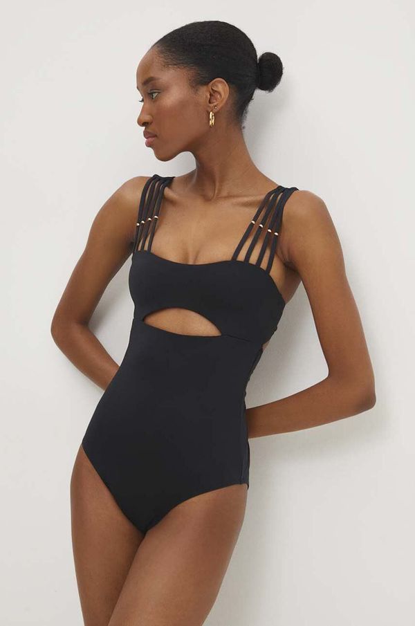 Answear Lab Jednodijelni kupaći kostim Answear Lab boja: crna, mekane košarice