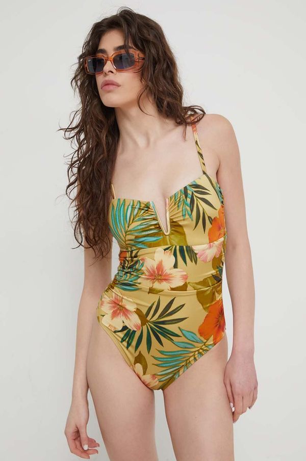 Lauren Ralph Lauren Jednodijelni kupaći kostim Lauren Ralph Lauren boja: zelena, lagano učvršćene košarice