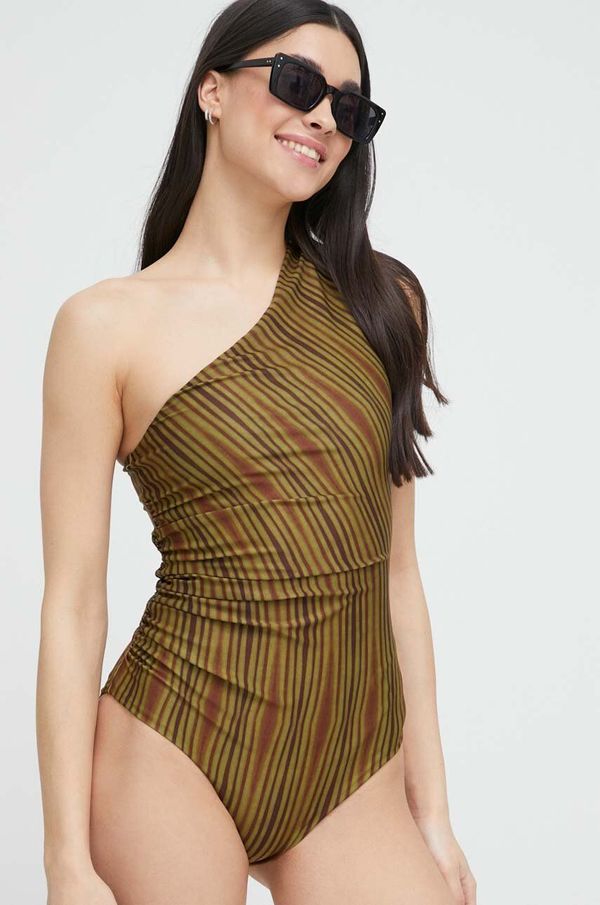 OAS Jednodijelni kupaći kostim OAS boja: zelena, mekane košarice