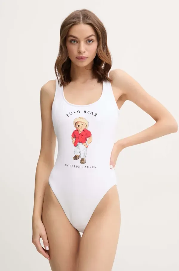 Polo Ralph Lauren Jednodijelni kupaći kostim Polo Ralph Lauren boja: bijela, lagano učvršćene košarice, 21598410