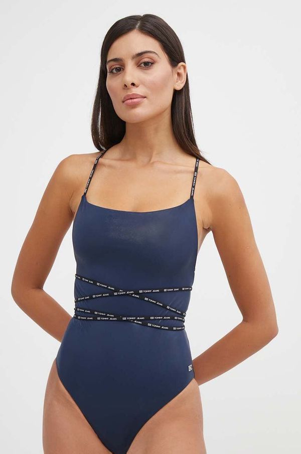 Tommy Jeans Jednodijelni kupaći kostim Tommy Jeans boja: tamno plava, mekane košarice, UW0UW05092