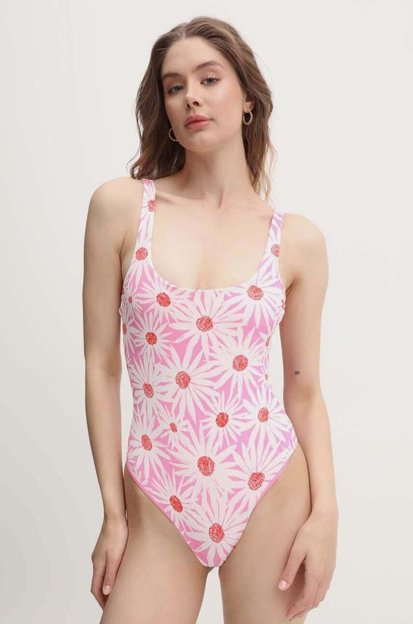 United Colors of Benetton Jednodijelni kupaći kostim United Colors of Benetton boja: ružičasta, mekane košarice